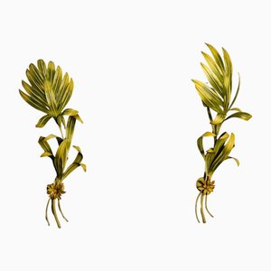 Florentine Flower Shape Wall Lamps, Italy, 1960s, Set of 2