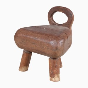Brutalist Milking Stool, France, 1950s