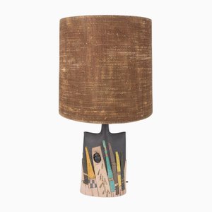 Tischlampe aus glasierter Keramik, Italien, 1970er