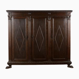 Three-Door Bookcase Cabinet, 1900s