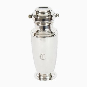 Versilberter Vintage Art Deco Cocktailshaker, 1920er