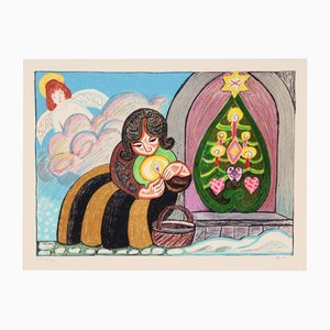 Henry Heerup, Fairy Tales by H. C. Andersen, 20th Century, Lithograph