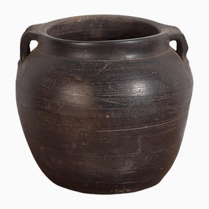 Kleine Vase aus dunkler Keramik, 1900er