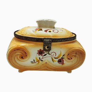 Art Deco Ceramic Chocolate Box, Czechoslovakia, 1920s