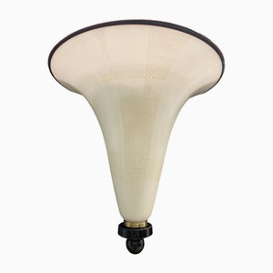Barovier zugeschriebene Goldweiße Murano Lampe, 1970er