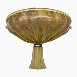 Murano Lampe aus geätztem Glas von Cenedese, 1960er
