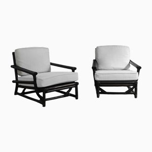 Poltrone Deep di Elinore & Jhon McGuire per McGuire, San Francisco, anni '70, set di 2