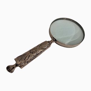 Lente d'ingrandimento in argento, Inghilterra, XX secolo