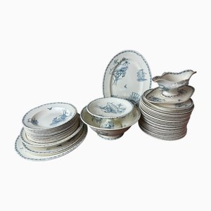 Dinner Service Set from Badonvillers, 1900, Set of 45