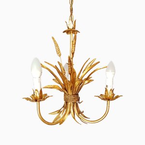 Three-Armed Wheat Chandelier by Hans Kögl, Italy, 1960s