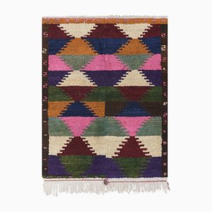 Vintage Organic Wool Turkish Tulu Rug, 1960s