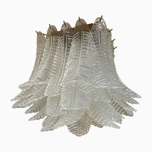 Lámpara de araña de Murano con 32 vasos Felci transparentes, 1990