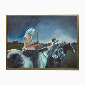 Elin Sian Blake, The Hosts of Rebecca after Alexander Cordell, 21st Century, Oil on Canvas