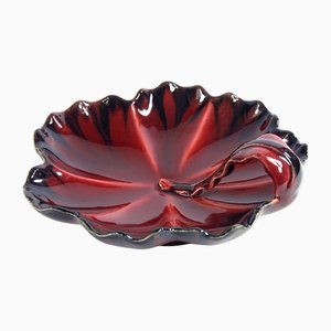 Glasierte Jugendstil Keramikschale Belgien, 1930er