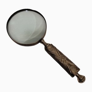Handlupe oder Linse aus Silber, England, 20. Jahrhundert