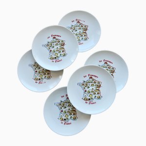 Vintage Cheese Plates from Euro Porcelain, Set of 6