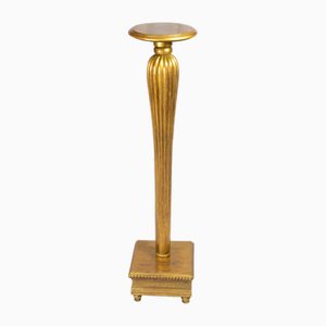 Klassische Vergoldete Holzsäule / Sockel, 20. Jh.