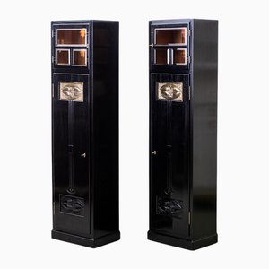 Secessionist Pillar Cabinets, Vienna, 1905, Set of 2