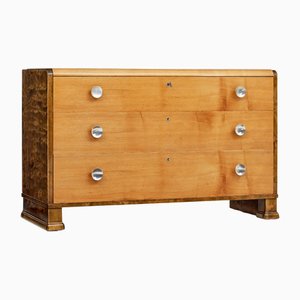 Mid 20th Century Scandinavian Elm and Birch Chest of Drawers, 1960s