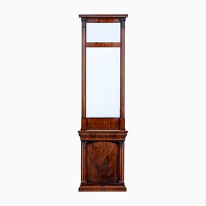 Mid 19th Century Empire Danish Mahogany Mirror on Cabinet, 1860s, Set of 2