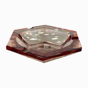 Pink Square Murano Glass Ashtray