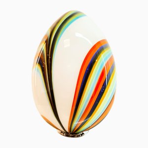 Multicolored Murano Glass Egg Lamp