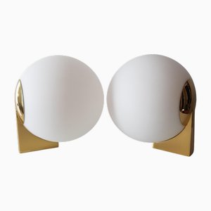 Wall Lights from Glashütte Limburg, Germany, 1970s, Set of 2