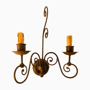 Wrought Iron 2-Light Wall Sconce