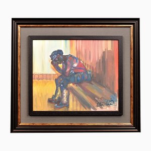 Elin Sian Blake, Until Tomorrow (Tan Yfory), South Wales Valleys Miner, 21st Century, Oil on Canvas