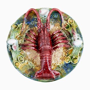 Vintage Decorative Palissy Lobster Plate, 1940