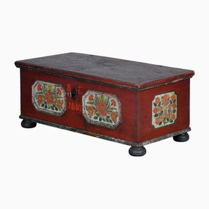 Cassettiera da matrimonio con arte popolare, 1849