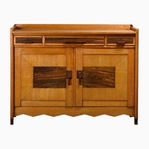 Art Deco Amsterdamer Schulschrank aus Eiche & Wurzelholz, Niederlande, 1930er