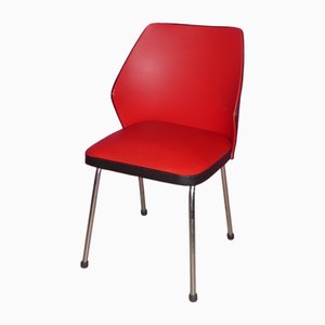 Red and Black Cocktail Chair in Chrome, 1960s