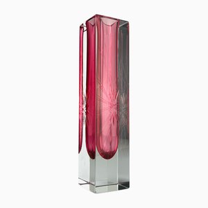 Italienische Sommerso Murano Glasvase von Pagnin & Bon, 1960er