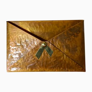 Arts and Crafts Copper Envelope Letter Rack, 1890s