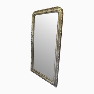 Tall French Louis Philippe Silver Gilt Wall Mirror