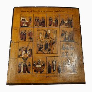 Religious Icon, 19th Century, Tempera on Wooden Board