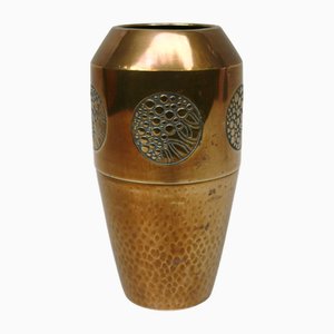 Jugendstil Vase aus Messing von WMF, 1890er