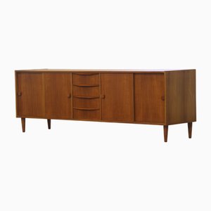 Credenza bassa Mid-Century in teak, Danimarca, anni '60