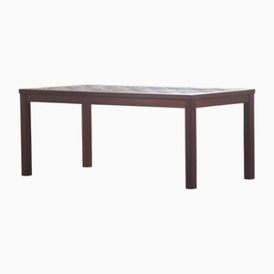 Tavolino da caffè in teak con ripiano in ceramica, Danimarca, anni '60