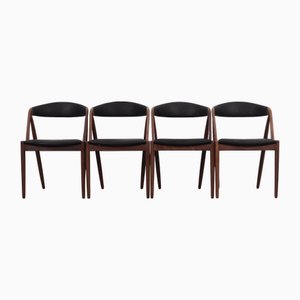 Vintage Danish Teak Chairs, 1970s, Set of 4