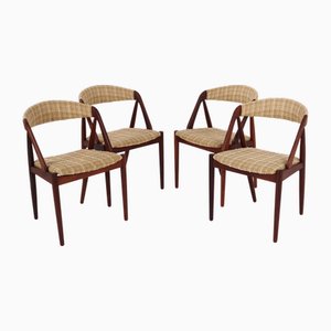 Vintage Danish Teak Chairs, 1970s, Set of 4