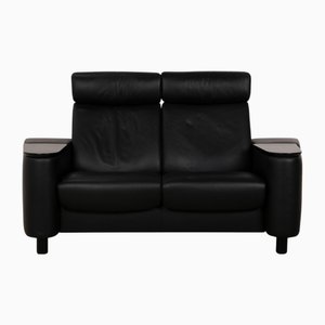 Arion 2-Seater Sofa in Black Leather from Stressless