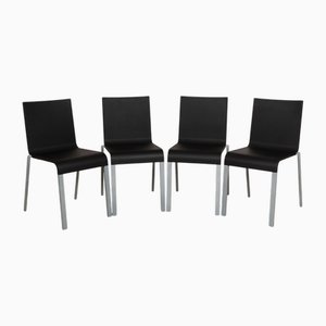 Model 03 Chairs in Black Plastic by Maarten van Severen for Vitra, Set of 4