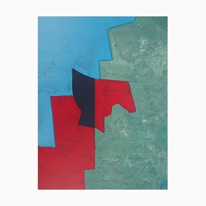 Serge Poliakoff, Composition Rouge, Verte et Bleue, 1961, Original Lithograph