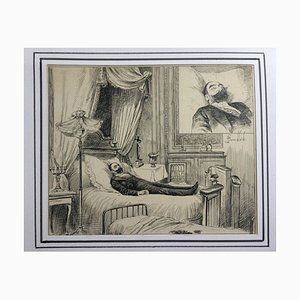 Louis Bombled, The Death of President Sadi Carnot, 1894, Federzeichnung