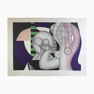 Yves Faucheur, Composition, 1974, Original Lithograph