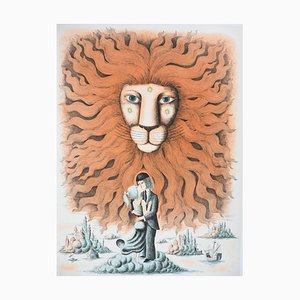Raymond Peynet, Sternzeichen, Löwe, Originalgravur