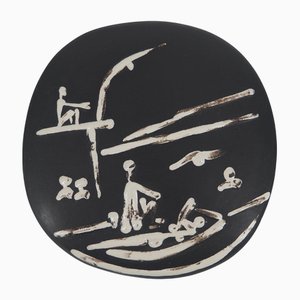 Original Ceramic Beach Scene by Pablo Picasso for Madoura