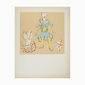 Christian Berard, Theater, Clown and Harlequin in the Sun, Lithograph